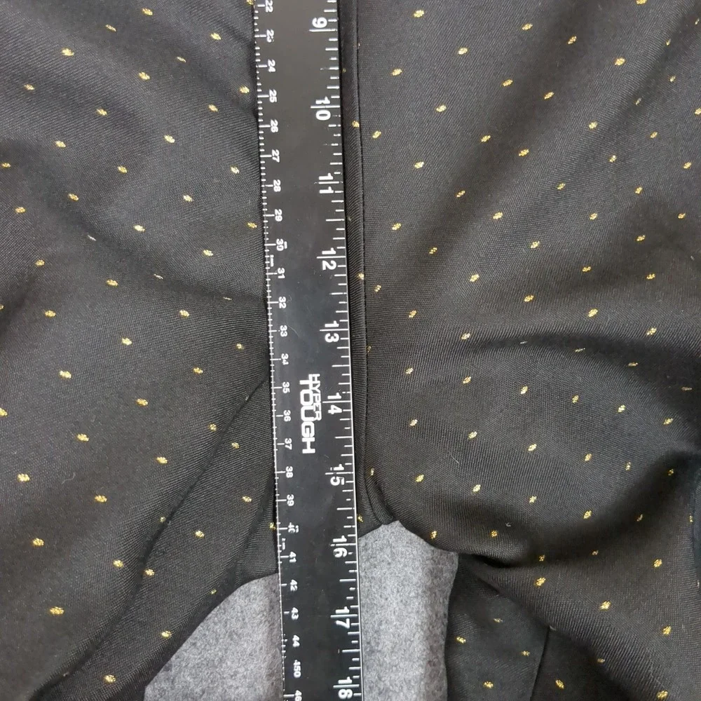 Talbots Woman Black Gold Polka Dot Embroidered Ankle Dress Pants Plus Size 16W - Picture 12 of 14